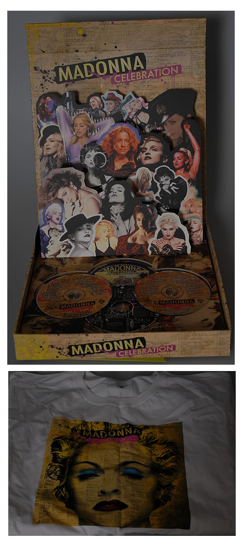 Madonna Celebration + T-Shirt UK Promo box set (574960)